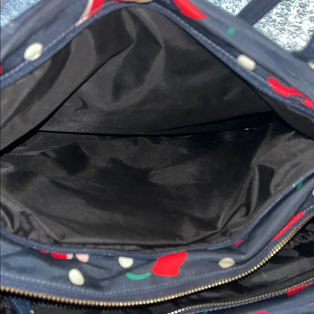 Kate Spade Black and Red Floral Baby Bag